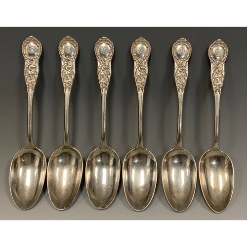 79 - A set of six Victorian Scottish silver tea spoons, Robert Gray & sons, Glasgow 1848, 4.68ozt (6)