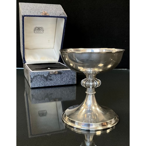 105 - An Elizabeth II silver limited edition replica of the Lincoln Chalice from the grave of Bishop Grave... 