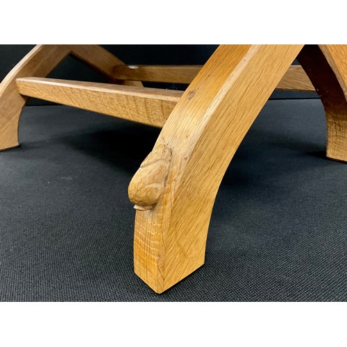 1062 - Peter Heap, Rabbitman of Yorkshire, Yorkshire Critters School, oak side table or coffee table, round... 