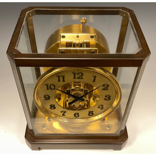 999 - An Art Deco style Jaeger le Coultre, Atmos clock, design by Jean Leon Reutter, centre bracket engrav... 