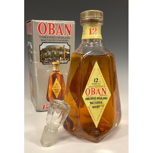 1193 - Whisky - Oban 12 year old unblended highland malt Scotch whisky, 1980s bottling, 40% vol, 75cl, boxe... 