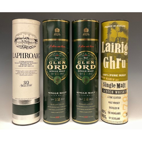 1183 - Whisky - Glen Ord 12 year old single malt Scotch whisky, 40 vol, 700ml (2);  Laphroaig Islay 10 year... 