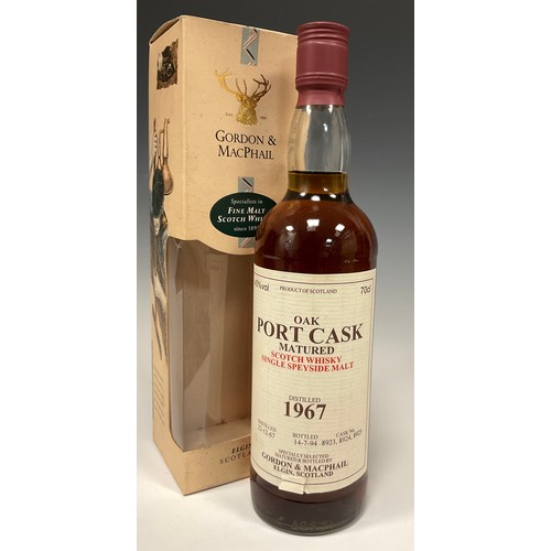 1156 - Whisky - a 1967 oak port cask matured Speyside Single Malt Scotch Whisky, distilled 22/12/67 bottled... 