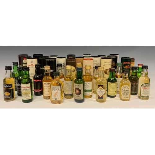 1173 - Whisky - collection of forty miniature bottles single malt whisky's etc including Bladnoch 1980, Tea... 