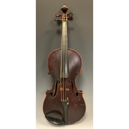 1070 - An early 20th century Violin, by Charles L Tweedale, well-figured two-piece back, length of back 36c... 