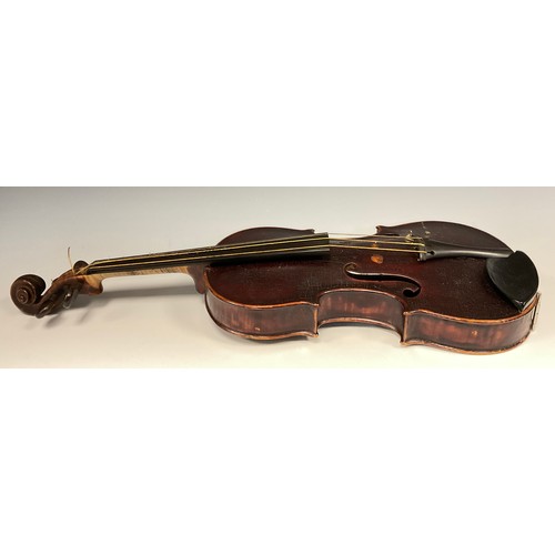 1070 - An early 20th century Violin, by Charles L Tweedale, well-figured two-piece back, length of back 36c... 