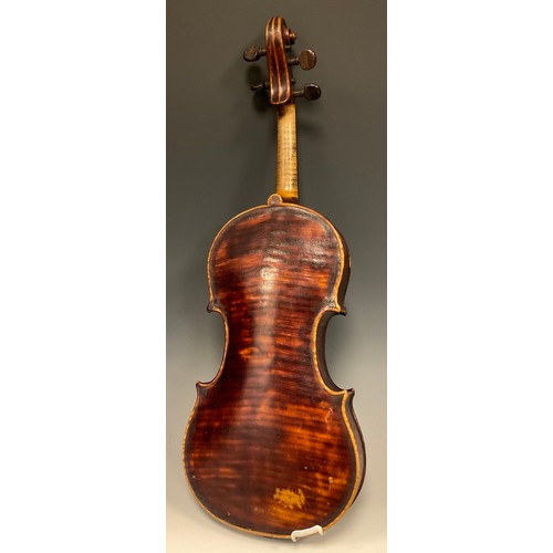 1070 - An early 20th century Violin, by Charles L Tweedale, well-figured two-piece back, length of back 36c... 