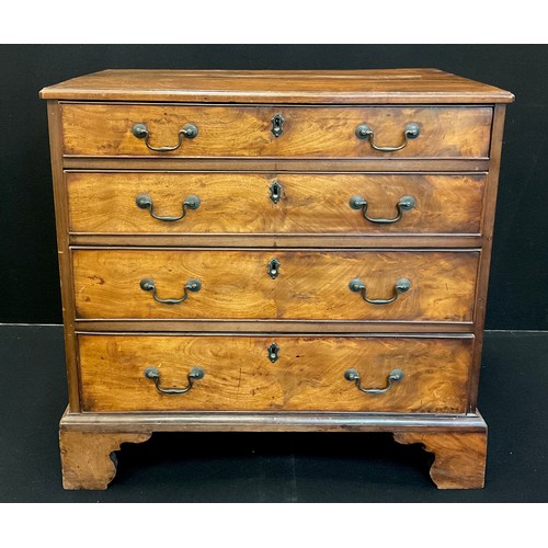 1067 - A George III revival mahogany chest of four graduated long drawers, 80cm high x 82cm wide x 46cm dee... 