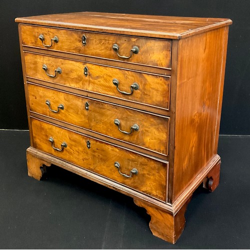 1067 - A George III revival mahogany chest of four graduated long drawers, 80cm high x 82cm wide x 46cm dee... 