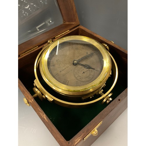 995 - A reproduction marine chronometer no. 1078, the silvered dial inscribed Victor Kullberg, 'Maker to t... 