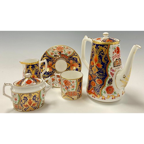 20 - A Royal Crown Derby Curator's Collection Rich Japan Pardoe pattern three piece coffee set, comprisin... 