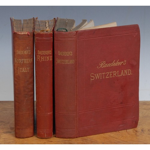 4260 - Topography, Travel – Baedeker, (Karl), a set of three Baedeker’s Guides: Italy, Principally Northern... 