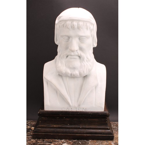 3305 - An early 20th century plaster portrait bust, Galen (129 - 216CE), Greek physician, medical theorist ... 