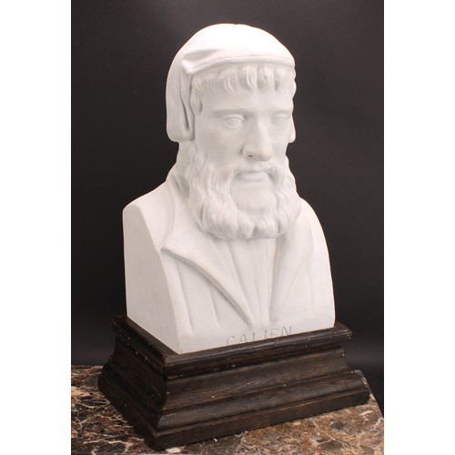 3305 - An early 20th century plaster portrait bust, Galen (129 - 216CE), Greek physician, medical theorist ... 