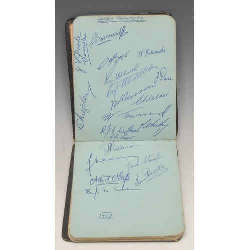 4073 - A 1950s autograph album, including Bela Lugosi, in red ink, Laurel and Hardy with signature sticker,... 