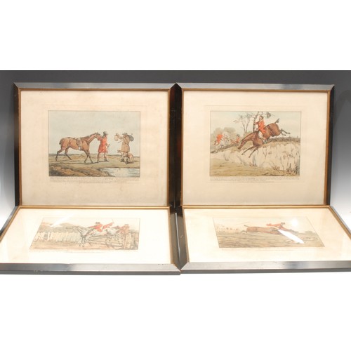 4016 - Henry Thomas Alken (1785 - 1851), by and after, a set of four, hunting scenes, coloured engravings, ... 