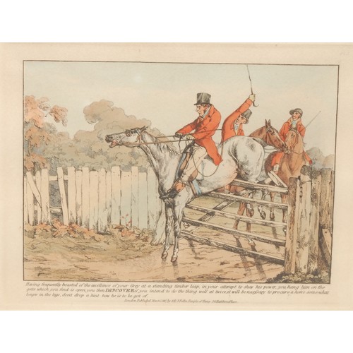 4016 - Henry Thomas Alken (1785 - 1851), by and after, a set of four, hunting scenes, coloured engravings, ... 