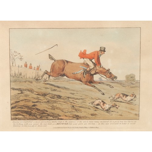 4016 - Henry Thomas Alken (1785 - 1851), by and after, a set of four, hunting scenes, coloured engravings, ... 