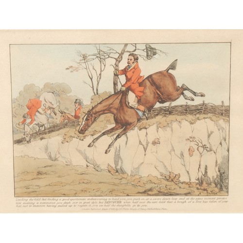 4016 - Henry Thomas Alken (1785 - 1851), by and after, a set of four, hunting scenes, coloured engravings, ... 