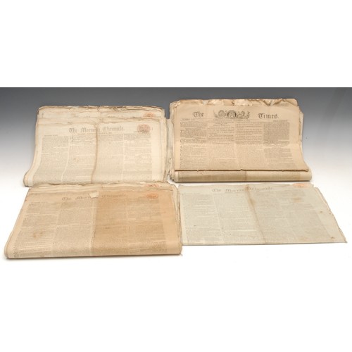 4050 - Newspapers - 1805-1808, The Times and Morning Chronicle qty