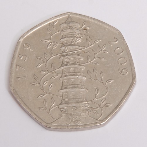 3973 - Coins - an Elizabeth II Kew Gardens 50p (fifty pence) coin, 2009