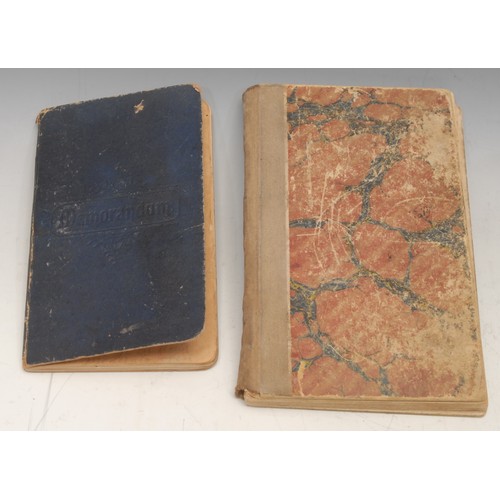 3103 - A late 19th century hand written recipe book, including entries by Mrs Eyre, Manchester; Miss Gillib... 