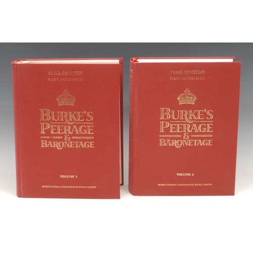 4117 - Burke’s Peerage & Baronetage, 106th Edition Vol I and II, 1999