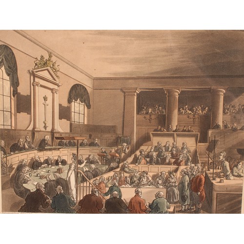 4032 - Rowlandson and Pugin, The Microcosm Of London, various aquatint engravings, framed; another similar ... 