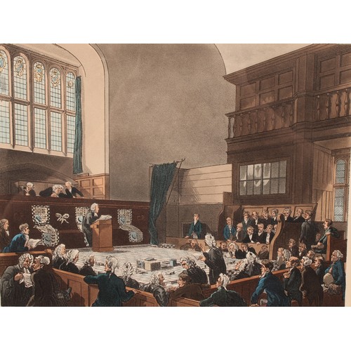 4032 - Rowlandson and Pugin, The Microcosm Of London, various aquatint engravings, framed; another similar ... 