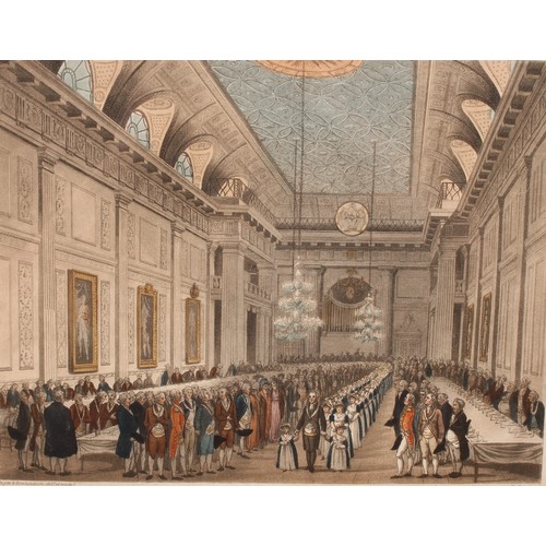 4032 - Rowlandson and Pugin, The Microcosm Of London, various aquatint engravings, framed; another similar ... 