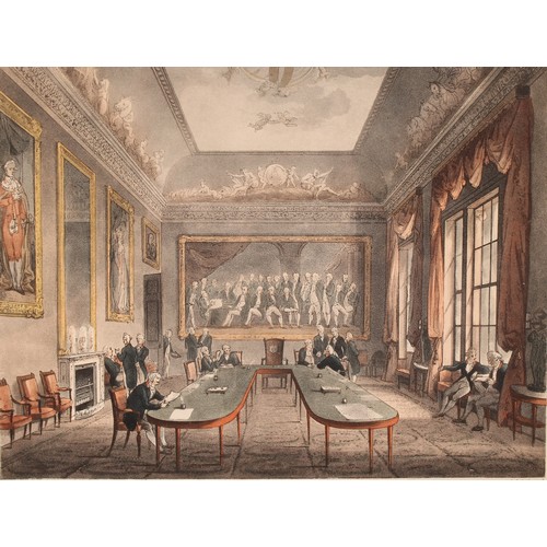 4032 - Rowlandson and Pugin, The Microcosm Of London, various aquatint engravings, framed; another similar ... 