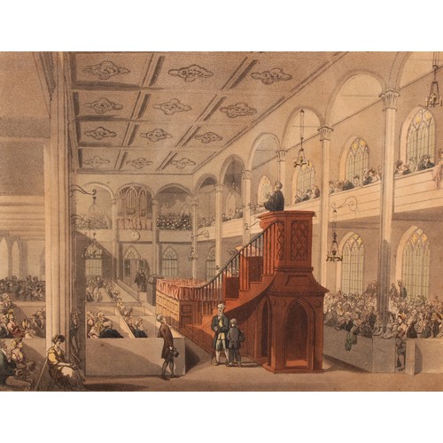 4032 - Rowlandson and Pugin, The Microcosm Of London, various aquatint engravings, framed; another similar ... 