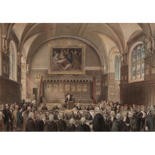 4032 - Rowlandson and Pugin, The Microcosm Of London, various aquatint engravings, framed; another similar ... 