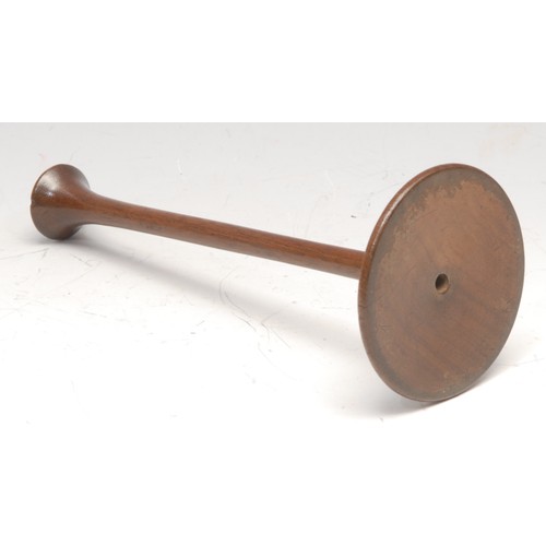 3454 - Medical Interest - Treen - a 19th century monaural stethoscope, inscribed E H Shalman, 18cm long