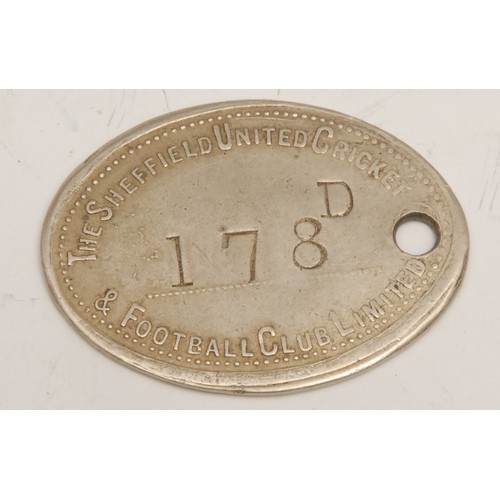 3688 - Sport, Football, Sheffield United FC (The Blades) - an oval shaped ordinary share token, '178D', acc... 