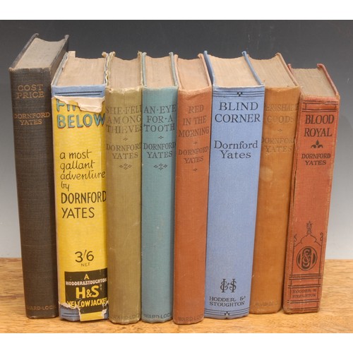 4192 - Dornford Yates (Cecil William Mercer, 1885-1960) – ‘Chandos’ novels, 8vo: Blind Corner (Hodder & Sto... 