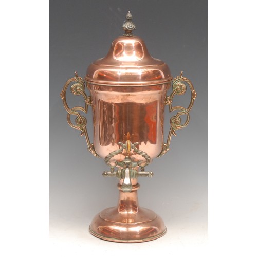 3102 - A late 19th century copper Loysel's Patent Hydrostatic Percolator, by T G Griffiths & Co, Birmingham... 