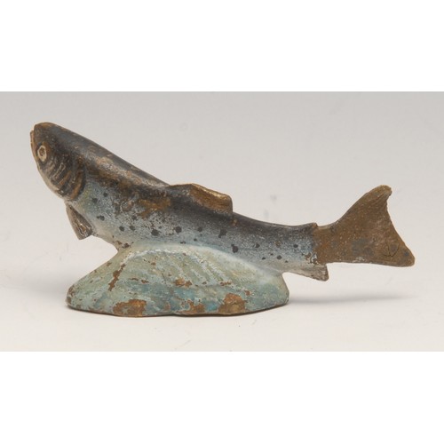 3259 - An Austrian cold painted bronze, of a fish, 7cm wide