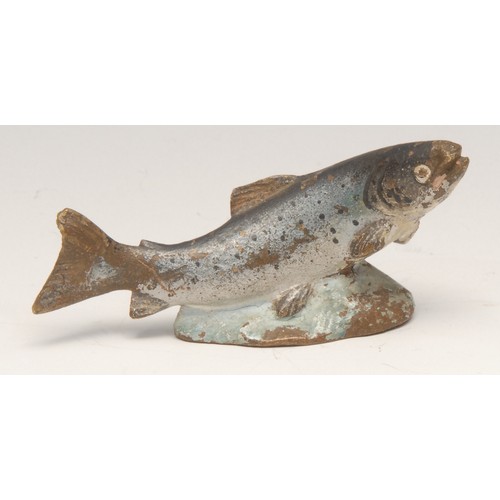 3259 - An Austrian cold painted bronze, of a fish, 7cm wide