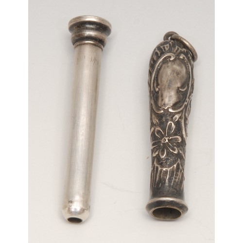 3310 - An early 20th century silver coloured metal combination propelling pencil and desk seal, 6cm long