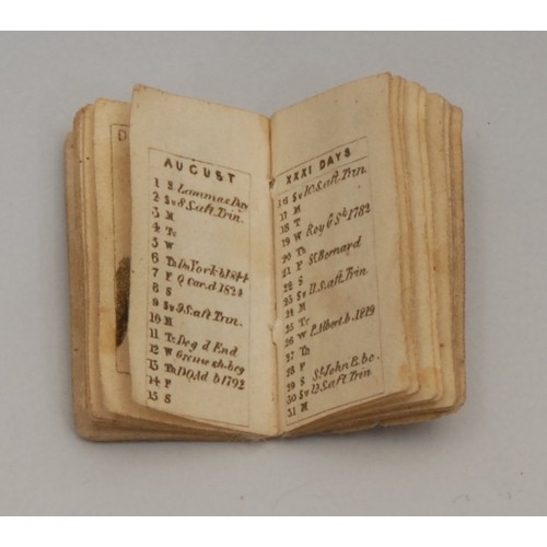 4233 - Miniature Book - Wood's Royal Almanack for 1846, J.T. Wood, London, 3 cm x 1.75 cm.