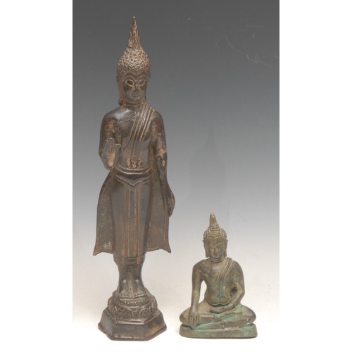 3643 - An Indonesian bronze deity; another taller (2)