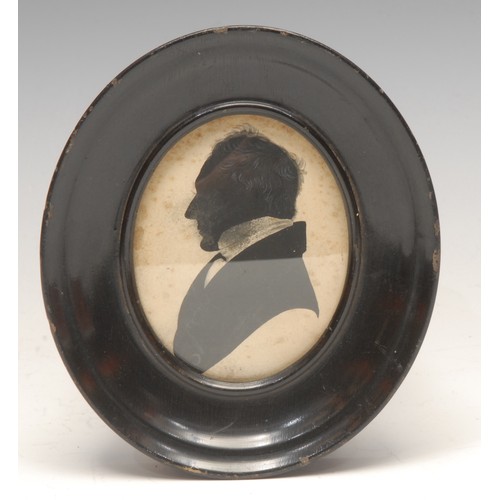 3377 - English School (19th century), a portrait miniature, of a gentleman, bust-length, facing to dexter, ... 