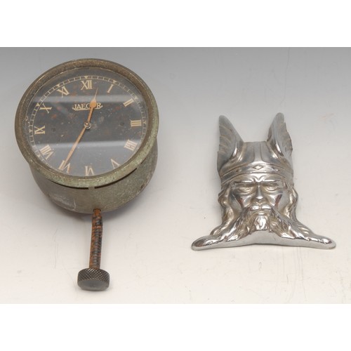 3353 - Automobilia - a vintage Jaeger car dashboard clock, 7.5cm dial with Roman numerals, keyless movement... 