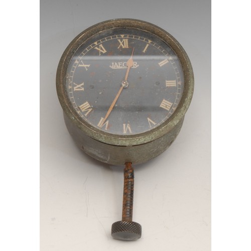 3353 - Automobilia - a vintage Jaeger car dashboard clock, 7.5cm dial with Roman numerals, keyless movement... 