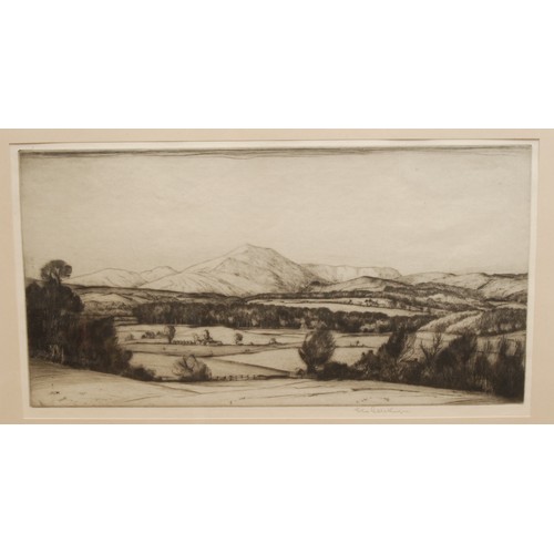 4026 - John George Mathieson (Scottish 1880 - 1954), by and after, Ben Ledi, drypoint etching, signed in pe... 