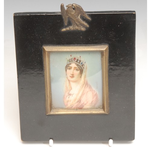 4100 - French School (early 20th century), a portrait miniature, Josephine Bonaparte, signed Gerard, 6cm x ... 