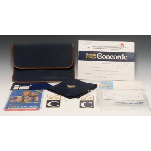 4082 - Aeronautica - Concorde - a presentation pack of commemorative ephemera, including a certificate sign... 