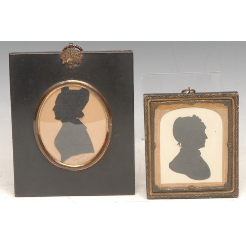 3375 - English School (19th century), a cut-paper silhouette, portrait of Elizabeth Ballatine, bust-length ... 