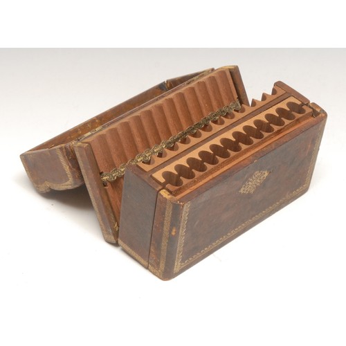 3127 - A novelty disguise volume cigarette box, as two tooled and gilt leather bound books, 14.5cm wide